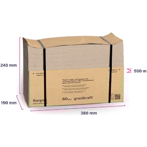 Pakkefyld af papir, FillPak TT GrasiKraft, 1 lag, 50 g/m2, 380