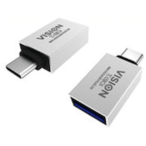 VISION Professional installation-grade USB-C to USB-A adapter