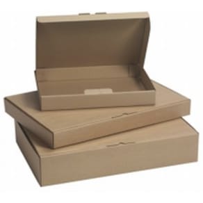 Postæske, indre dim: 400 x 285 x 50 mm 1-lags,B-flute, 3.000 mm,