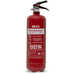 Brandsläckare NEXA 1kg pulver 8A röd