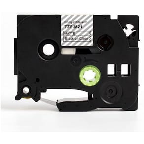 Tape 9mm TZe-M21 M-svart på klar