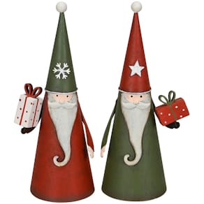 Dekofigur Weihnachtsmann, Eisen, rot-grün, sortiert