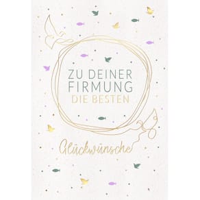 Glückwunschkarte Firmung, bunt, mit Umschlag