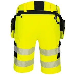 Hantverksshorts DX446 gul varsel kl2 c46