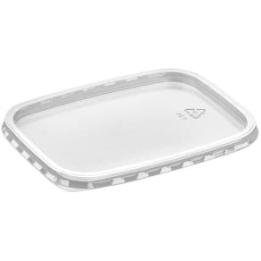 Låg til plastbakke Færch M68 PET, 144x108x7 mm, klar, 560 stk