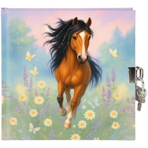 Tagebuch Goldbuch Wiesenglück, mit Schloss, 96 Seiten