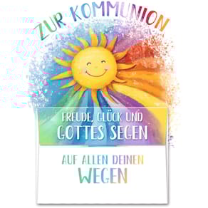 Kommunionskarte Noname, bunt, mit Briefumschlag