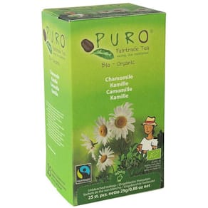 Thee Puro Bio, kamille, fairtrade, pak van 25 zakjes