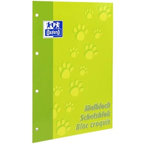 Malblock Oxford OPTIK PAPER, A4, 100 Blatt, blanko, gelocht