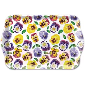 Tablett Ambiente Frühjahr, 13 x 21 cm, Stiefmütterchen
