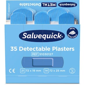 Plåster Detectable refill blå 35/fp