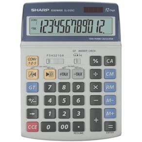 Tischrechner Sharp, 12-stellig, Twin-Power