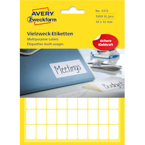 Etikett AVERY handskriv 18x12mm 1800/fp