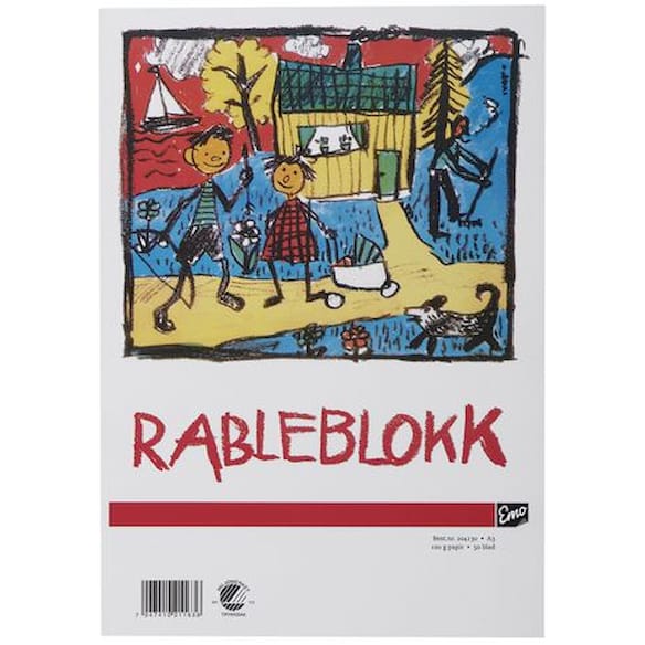 Rableblokk EMO A3 100g 50 blad 5st