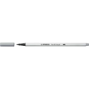 Faserschreiber STABILO Pen 68 brush, mittelgrau