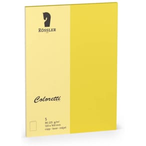 Briefkarte Rössler Coloretti B6 HD, 5 St., goldgelb