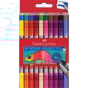 Doppelfasermaler Faber-Castell Duo Zweispitz, 20 St., sortiert