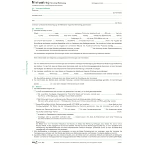Mietvertrag RNK, ausführlich, DIN A4, 6 Seiten
