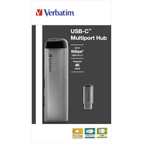 USB-Hub Verbatim 3.1-C, silber