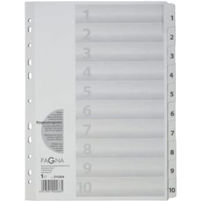 Ordnerregister PAGNA, 1-10, weiß