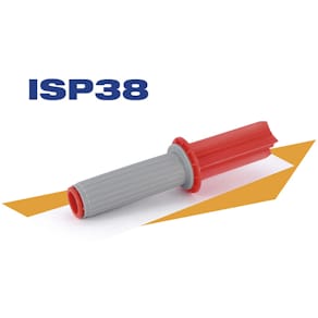 Hånddispenser til strækfilm, 38 mm kerne, rød, 12 stk