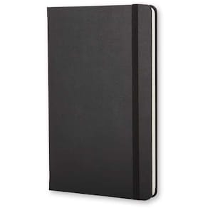 Notesbog Moleskin Classic linjeret, sort 90x140 mm, 72 stk