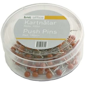 Kortnåle BNT rød, 4x20x4 mm, 100 stk