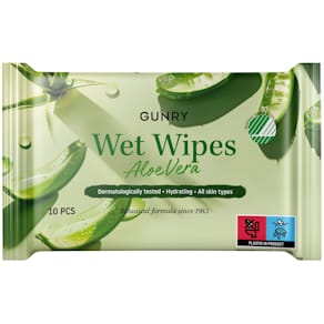 Våtservetter Aloe Vera 10-pack
