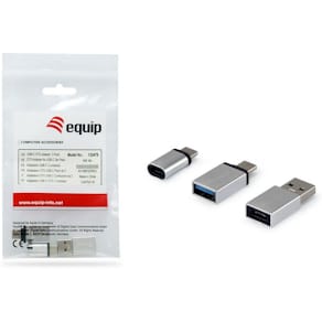 OTG-Adapter EQUIP 133475, USB-C 3, silber/schwarz
