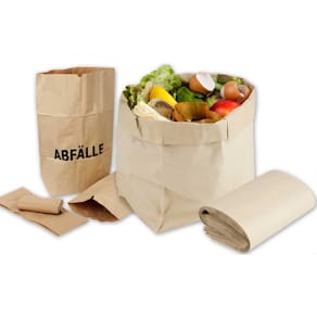Abfallsack Noname, 2-lagig, 120 l, braun, rund