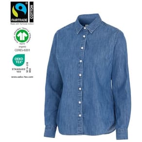 Skjorta COTTOVER Denim dam GOTS 40