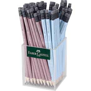 Bleistift Faber-Castell Grip 2001, B, mit Radierer, sortiert