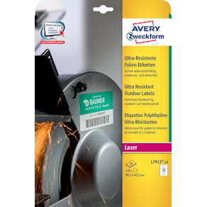 Etiketten Avery Ultra Resistente, voor buiten, 99,1 x 42,3 mm, 12