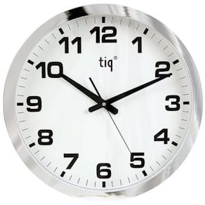 Väggklocka Kinbell Silver, glaslins, Ø 40cm