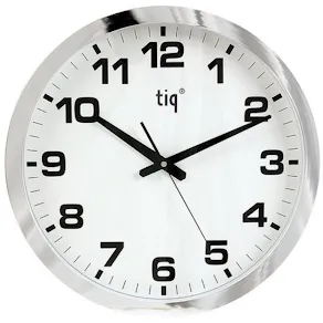Väggklocka Kinbell Silver, glaslins, Ø 40cm