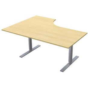 Bord El höger 160x120cm björklaminat/grå