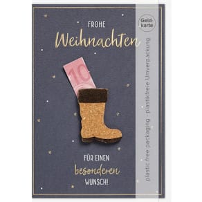 Glückwunschkarte PERLEBERG Moments Collection, Stiefel, bunt, mit