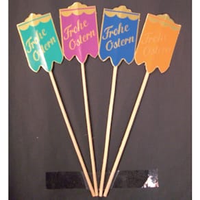Osterfahnen, farbig, Frohe Ostern