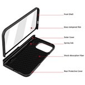 Insmat - Vikbart fodral för mobiltelefon - glas härdat film