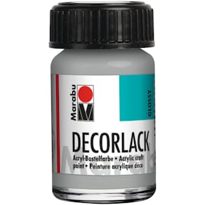 Acryllack Marabu Decorlack, metallic silber, 15 ml (Glas)