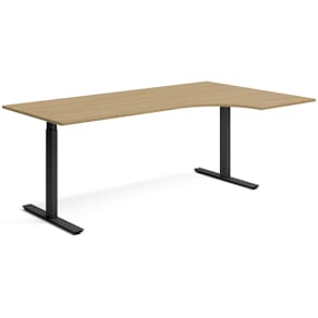 Skrivbord el höger 80x200 cm Ek/Svart