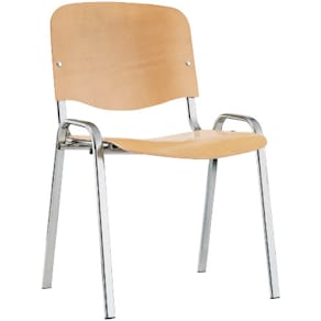 Besucherstuhl Nowy Styl ISO CR WOOD007, o. Armlehnen, Holz Buche