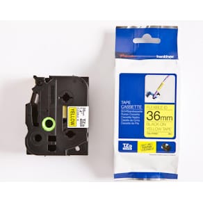 TZe tape 36mmx8m flexible black/yellow