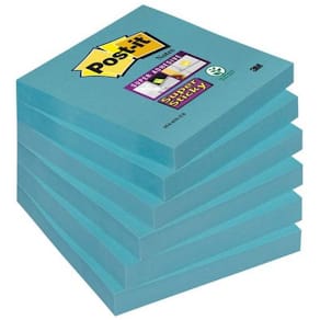 Post-it® Supersticky Notisar Blå, 76x76mm, 6/fp