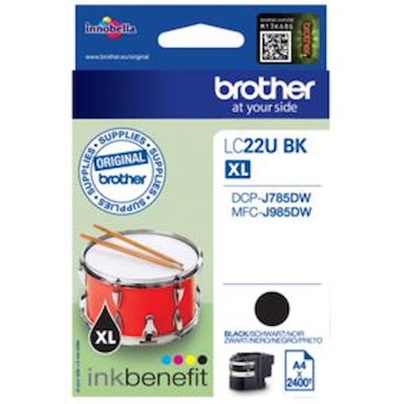 Blekk BROTHER LC22UBK sort