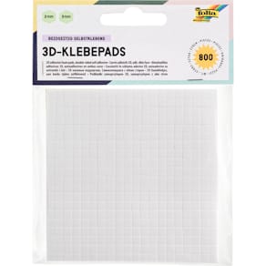 Klebepads Folia 23055, 800 Stück, weiß, 5 x 5 mm