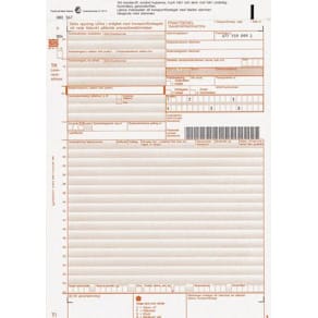 Fraktsedel A701, original + 3 kopior, 100/fp