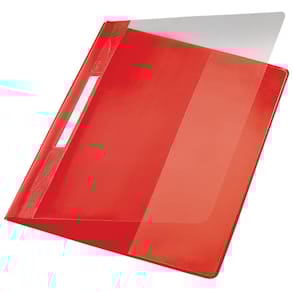 Schnellhefter Leitz Exquisit, A4, Überbreite, Plastik, rot