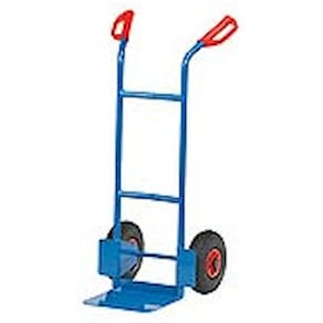 Stahlrohrkarre FETRA, blau, Luftbereifung, 200 kg Tragkraft