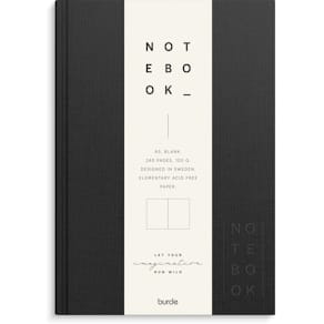 Ant.bok BURDE A5 textil olinj svart
